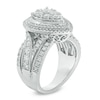 Thumbnail Image 1 of Previously Owned - 2.00 CT. T.W. Composite Diamond Pear-Shaped Frame Engagement Ring in 14K White Gold