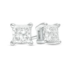 Thumbnail Image 1 of Previously Owned - 0.10 CT. T.W. Princess-Cut Diamond Solitaire Stud Earrings in 14K White Gold