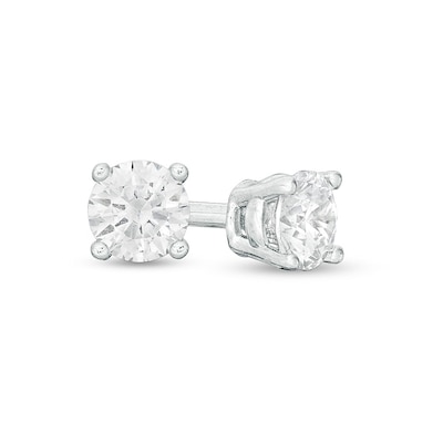 Previously Owned - 0.20 CT. T.W.  Diamond Solitaire Stud Earrings in Platinum (H/VS2)