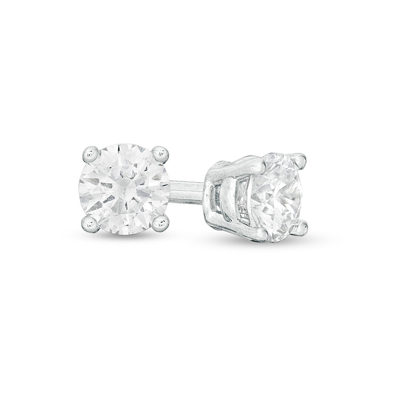 Previously Owned - 0.20 CT. T.W.  Diamond Solitaire Stud Earrings in Platinum (H/VS2)|Peoples Jewellers