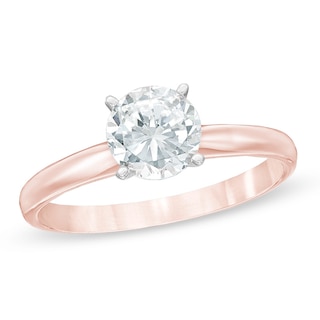 Previously Owned - 1.00 CT. Diamond Solitaire Engagement Ring in 14K Rose Gold (J/I3)