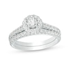 Thumbnail Image 0 of Previously Owned - 1.00 CT. T.W. Diamond Frame Bridal Set in 14K White Gold