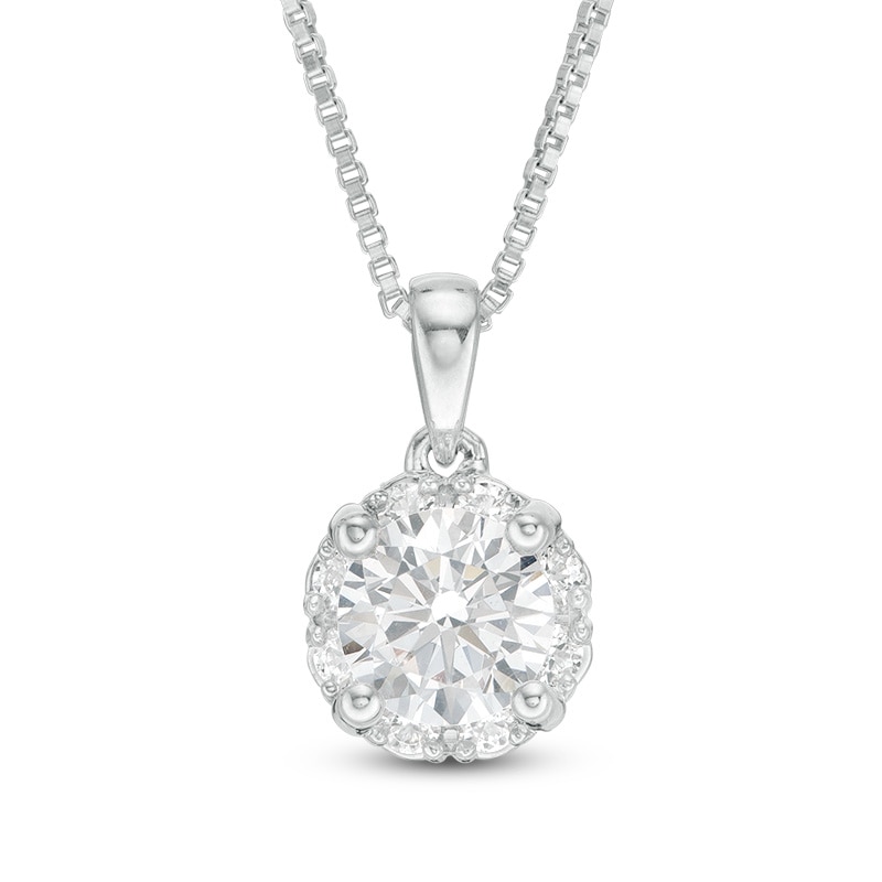 Previously Owned - 0.75 CT. T.W.  Diamond Frame Pendant in 14K White Gold (I/I2)|Peoples Jewellers