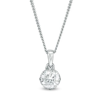 Previously Owned - Peoples 100-Year Anniversary 0.30 CT.  Diamond Solitaire Pendant in 14K White Gold (I/I1)