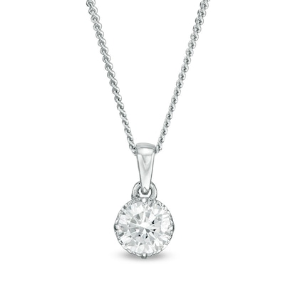 Previously Owned - Peoples 100-Year Anniversary 0.30 CT.  Diamond Solitaire Pendant in 14K White Gold (I/I1)