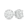 Thumbnail Image 1 of Previously Owned - 1.00 CT. T.W.  Diamond Frame Stud Earrings in 14K White Gold (I/I2)