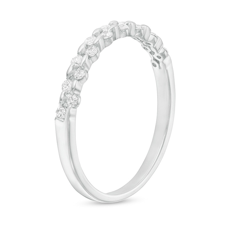 Previously Owned - 0.25 CT. T.W. Diamond Double Row Band in 10K White Gold|Peoples Jewellers