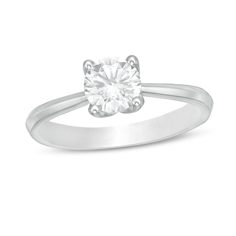 Previously Owned - Trouvaille Collection 1.00 CT. DeBeers®-Graded Diamond Solitaire Engagement Ring in 18K White Gold|Peoples Jewellers