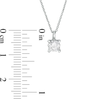 Previously Owned - Trouvaille Collection 0.50 CT. DeBeers®-Graded Diamond Solitaire Pendant in 14K White Gold (F/I1)