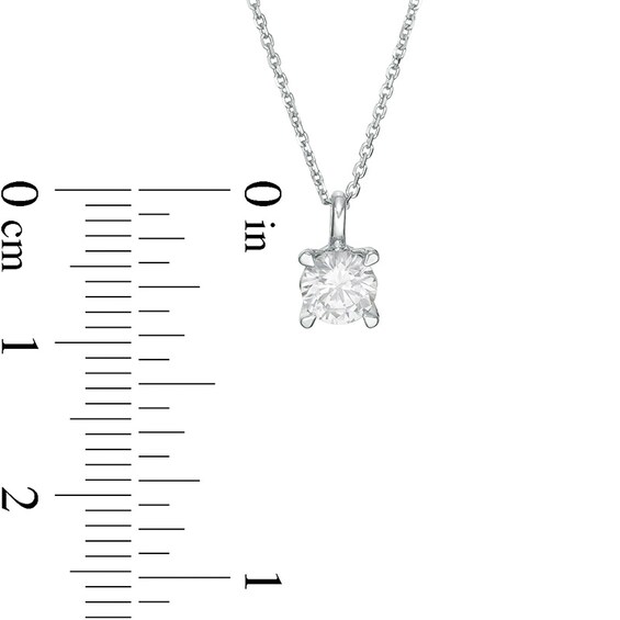 Previously Owned - Trouvaille Collection 0.50 CT. DeBeers®-Graded Diamond Solitaire Pendant in 14K White Gold (F/I1)