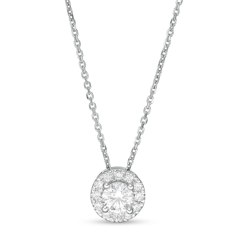 Previously Owned - Trouvaille Collection 0.33 CT. T.W. DeBeers®-Graded Diamond Frame Pendant in 14K White Gold (F/I1)