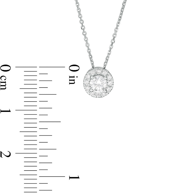 Previously Owned - Trouvaille Collection 0.33 CT. T.W. DeBeers®-Graded Diamond Frame Pendant in 14K White Gold (F/I1)