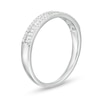 Previously Owned - 0.25 CT. T.W. Baguette and Round Diamond Triple Row Anniversary Band in 10K White Gold