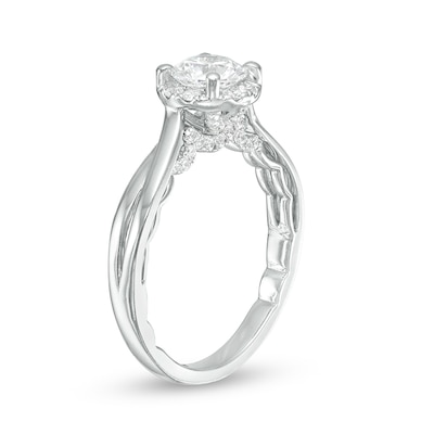 Previously Owned - 1.00 CT. T.W. Diamond Split Shank Engagement Ring in 14K White Gold (J/I3)