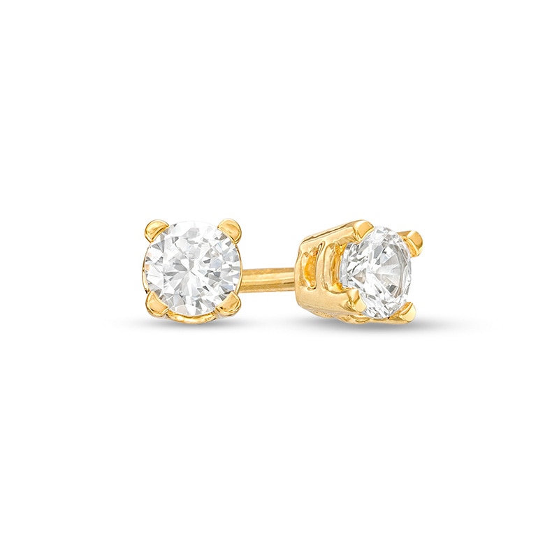 Previously Owned - 0.20 CT. T.W. Diamond Solitaire Stud Earrings in 10K Gold (J/I3)