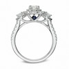 Previously Owned - Vera Wang Love Collection 1.45 CT. T.W. Oval Diamond Three Stone Engagement Ring in 14K White Gold