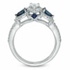 Thumbnail Image 2 of Previously Owned - Vera Wang Love Collection 0.70 CT. T.W. Pear-Shaped Diamond and Blue Sapphire Ring in 14K White Gold