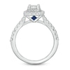 Previously Owned - Vera Wang Love Collection 1.29 CT. T.W. Emerald-Cut Diamond Frame Engagement Ring in 14K White Gold