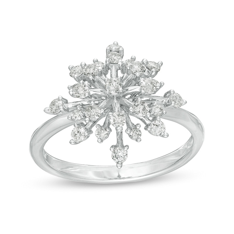 Previously Owned - Marilyn Monroe™ Collection 0.50 CT. T.W. Diamond Starburst Ring in 10K White Gold|Peoples Jewellers