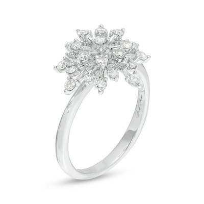 Previously Owned - Marilyn Monroe™ Collection 0.50 CT. T.W. Diamond Starburst Ring in 10K White Gold