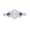 Previously Owned - Enchanted Disney Rapunzel 0.69 CT. T.W. Diamond and Amethyst Engagement Ring in 14K Two-Tone Gold