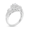 Previously Owned - 1.00 CT. T.W. Diamond Frame Past Present Future® Engagement Ring in 10K White Gold