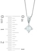 Previously Owned - 0.25 CT. Princess-Cut Diamond Solitaire Crown Royal Pendant in 14K White Gold (J/I3)