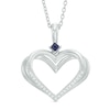 Thumbnail Image 0 of Previously Owned - The Kindred Heart from Vera Wang Love Collection Sapphire and Diamond Pendant in Sterling Silver