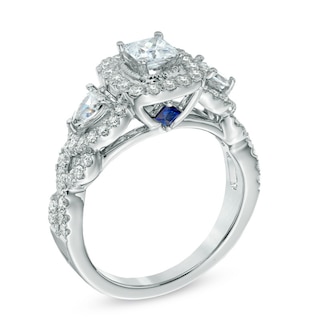 Previously Owned - Vera Wang Love Collection 1.45 CT. T.W. Diamond Three Stone Engagement Ring in 14K White Gold