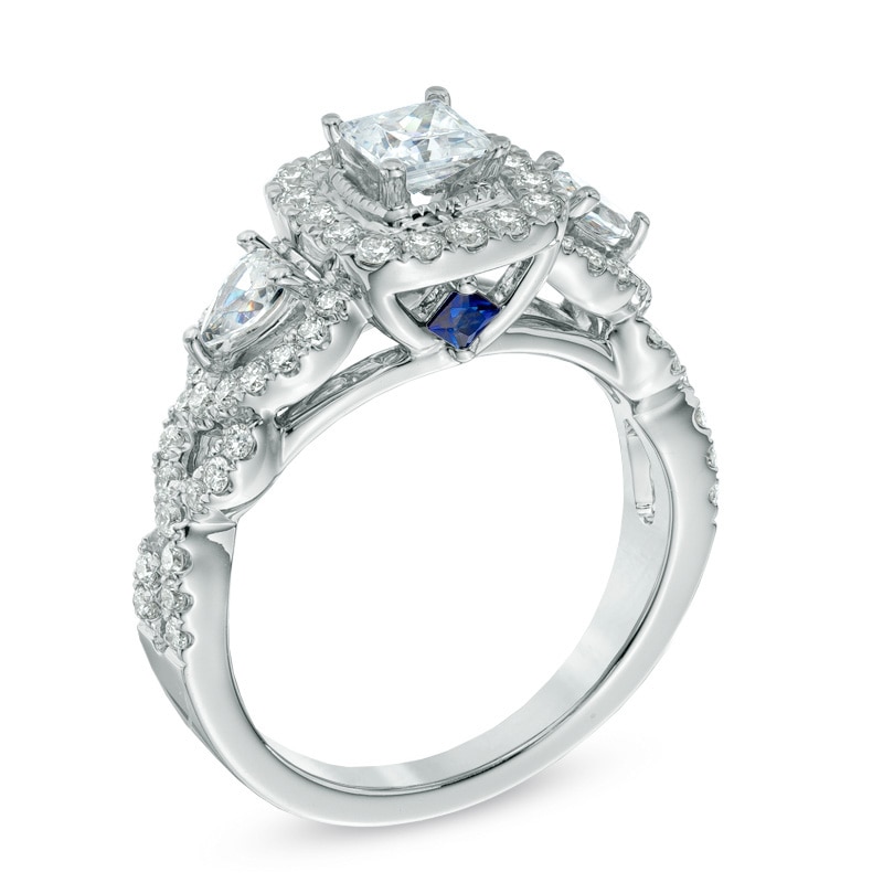 Previously Owned - Vera Wang Love Collection 1.45 CT. T.W. Diamond Three Stone Engagement Ring in 14K White Gold|Peoples Jewellers
