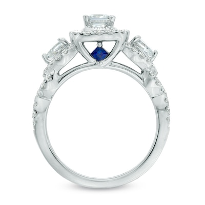 Previously Owned - Vera Wang Love Collection 1.45 CT. T.W. Diamond Three Stone Engagement Ring in 14K White Gold