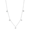 Previously Owned - 0.05 CT. T.W. Diamond Five Stone Station Necklace in Sterling Silver