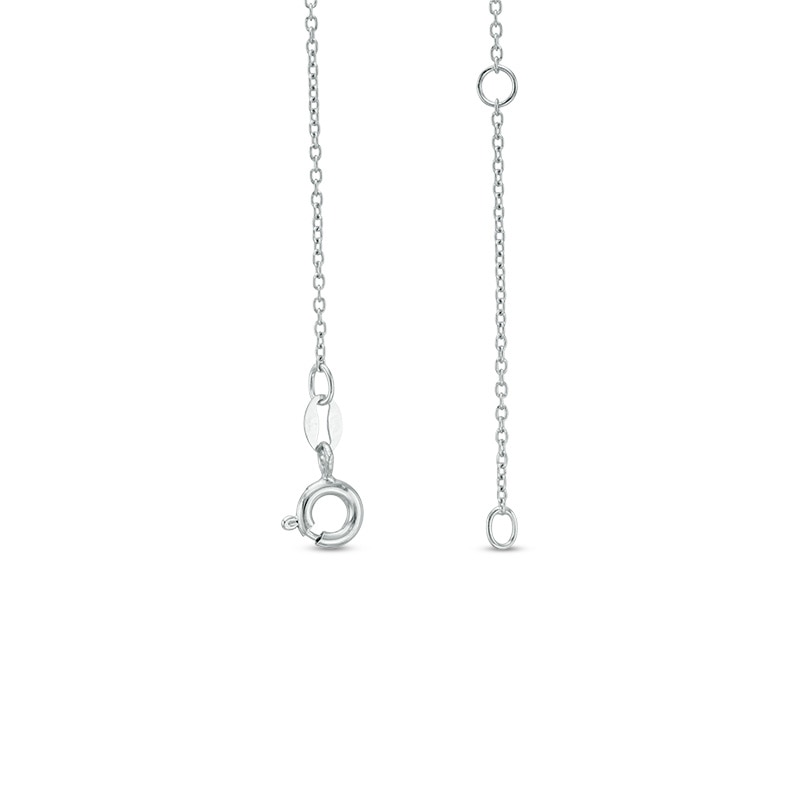 Previously Owned - 0.05 CT. T.W. Diamond Five Stone Station Necklace in Sterling Silver|Peoples Jewellers