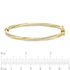 Thumbnail Image 1 of Previously Owned - Italian Gold Glitter Enamel Stripe Twist Bangle in 14K Gold