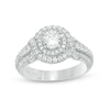 Previously Owned - Vera Wang Love Collection 1.23 CT. T.W. Diamond Double Frame Twist Engagement Ring in 14K White Gold