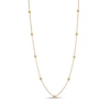 Thumbnail Image 0 of Previously Owned - 3.0mm Diamond-Cut Brilliance Bead Station Choker Necklace in 10K Gold - 17"