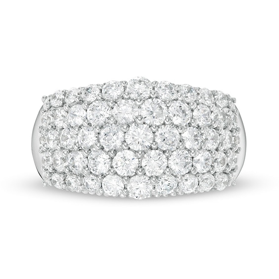 Previously Owned - 1.95 CT. T.W. Lab-Created Diamond Multi-Row Ring in 14K White Gold (F/SI2)