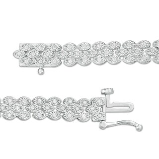 Previously Owned - 1.00 CT. T.W. Diamond Triple-Row Tennis Bracelet in Sterling Silver