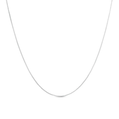 Previously Owned - 0.7mm Box Chain Necklace in Solid 14K White Gold - 18"