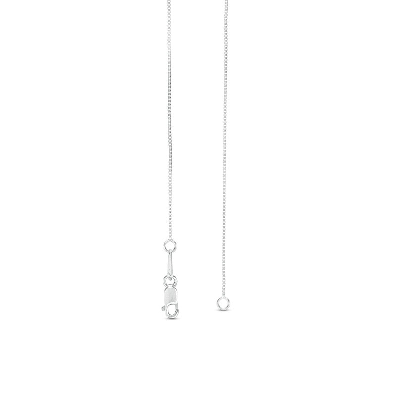 Previously Owned - 0.7mm Box Chain Necklace in Solid 14K White Gold - 18"|Peoples Jewellers
