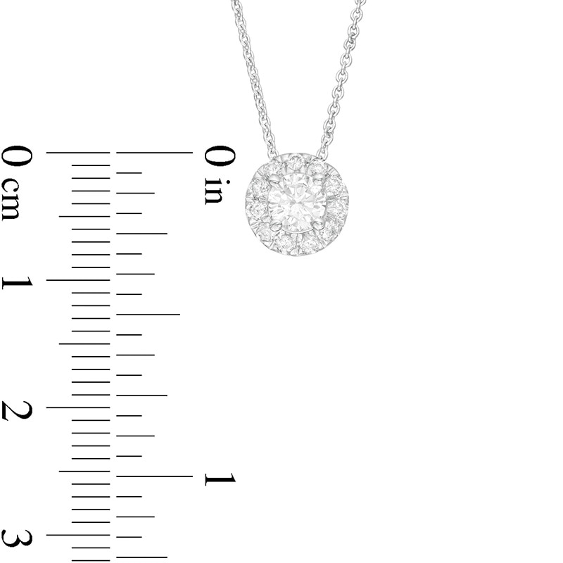 Main Image 4 of Previously Owned - 0.50 CT. T.W. Lab-Created Diamond Frame Pendant in 14K White Gold (F/SI2)