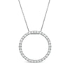 Thumbnail Image 0 of Previously Owned - 0.50 CT. T.W. Lab-Created Diamond Circle Pendant in 14K White Gold (F/SI2)