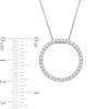 Thumbnail Image 2 of Previously Owned - 0.50 CT. T.W. Lab-Created Diamond Circle Pendant in 14K White Gold (F/SI2)