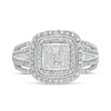 Previously Owned - 0.50 CT. T.W. Princess-Cut Multi-Diamond Vintage-Style Engagement Ring in 10K White Gold