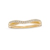 Thumbnail Image 0 of Previously Owned - 0.10 CT. T.W. Diamond Contour Anniversary Band in 14K Gold