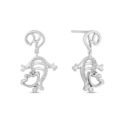 Previously Owned - Disney Treasures Alice in Wonderland 0.085 CT. T.W. Diamond Cheshire Cat Earrings in Sterling Silver