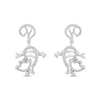 Thumbnail Image 1 of Previously Owned - Disney Treasures Alice in Wonderland 0.085 CT. T.W. Diamond Cheshire Cat Earrings in Sterling Silver