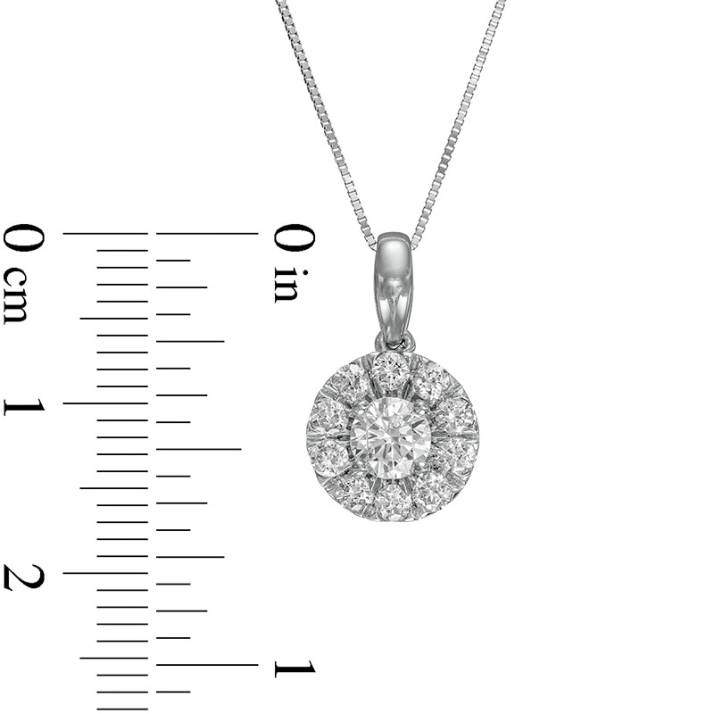 Previously Owned - 1.00 CT. T.W. Lab-Created Diamond Frame Pendant in 14K White Gold (F/SI2)|Peoples Jewellers