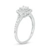 Previously Owned - 0.70 CT. T.W. Princess-Cut Diamond Double Frame Engagement Ring in 14K White Gold (I/I2)