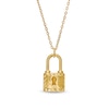 Previously Owned - Diamond-Cut Lock Pendant in 10K Gold